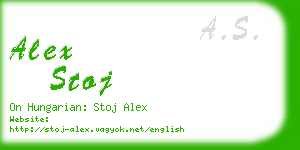 alex stoj business card